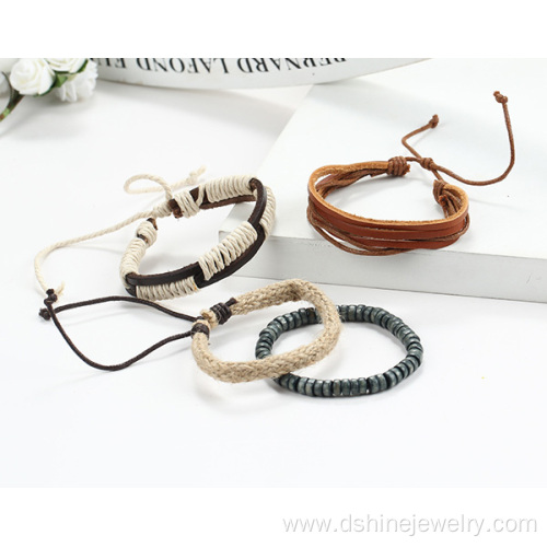 Multilayer Cool Bracelets Beads Leather Friendship Bracelets